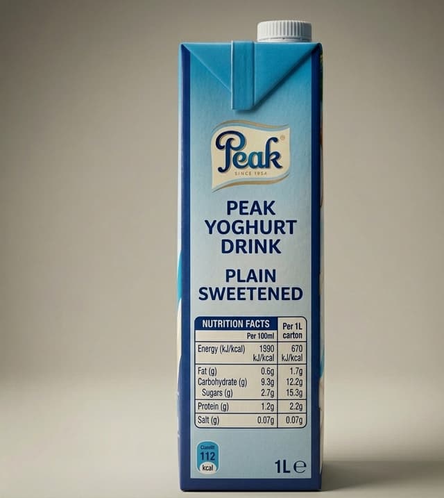 Peak Plain Yoghurt 1L — by Peak — Milk Dairy from NG — Afrizonemart — view 3