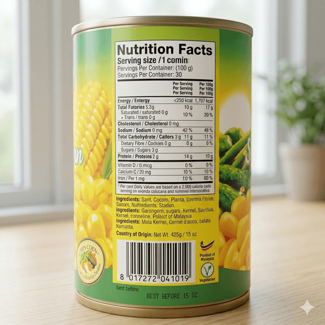 Sweet Corn Canned 425g — by Local — Canned Goods from NG — Afrizonemart — view 2