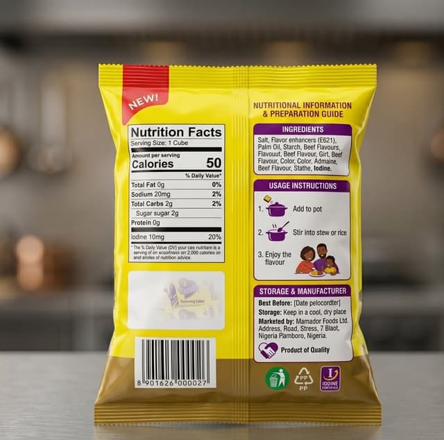 Mamador Beef Cubes 50pcs — by Mamador — Spices Seasonings from NG — Afrizonemart — view 2