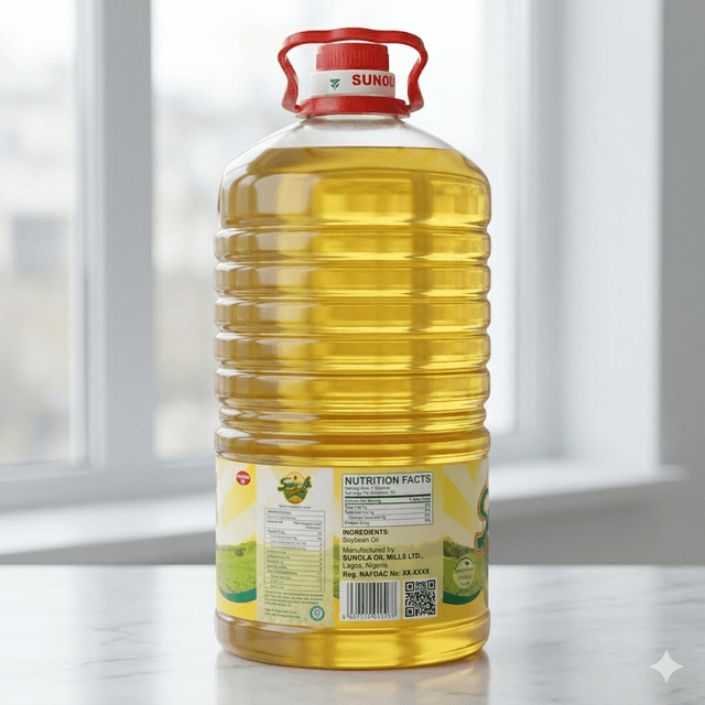 Sunola Vegetable Oil 5L — by Sunola — Cooking Oils from NG — Afrizonemart — view 2