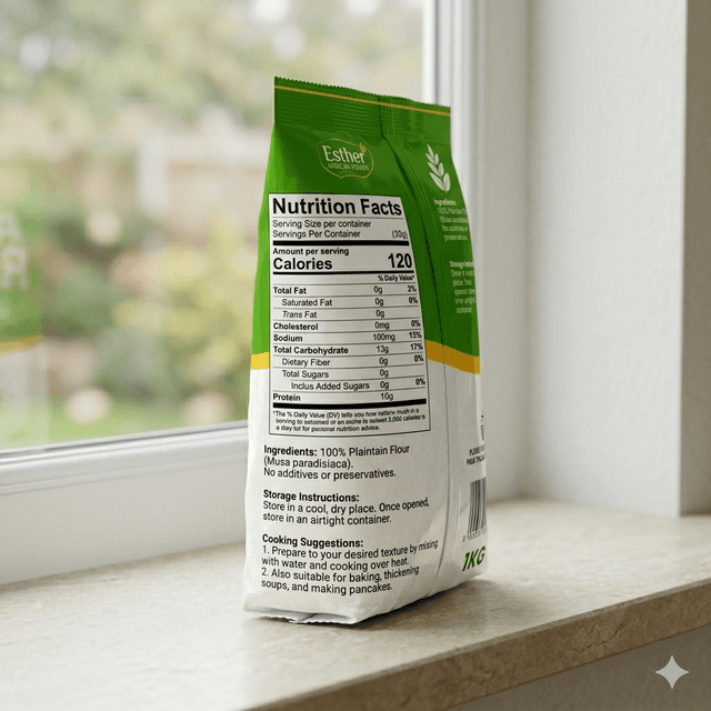 Plantain Flour 1kg — by Local — Garri Swallow from NG — Afrizonemart — view 2