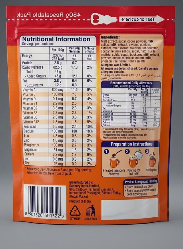 Bournvita Smart Plus 500g — by Bournvita — Beverages Tea Coffee from NG — Afrizonemart — view 2
