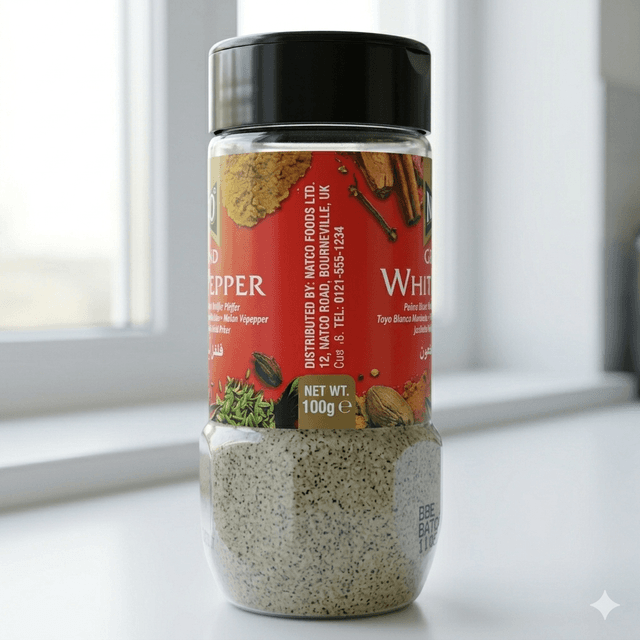 White Pepper Ground 100g — by Tropical Sun — Spices Seasonings from GB — Afrizonemart — view 2