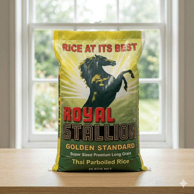 Royal Stallion Parboiled Rice 25kg — by Royal Stallion — Rice from NG — Afrizonemart
