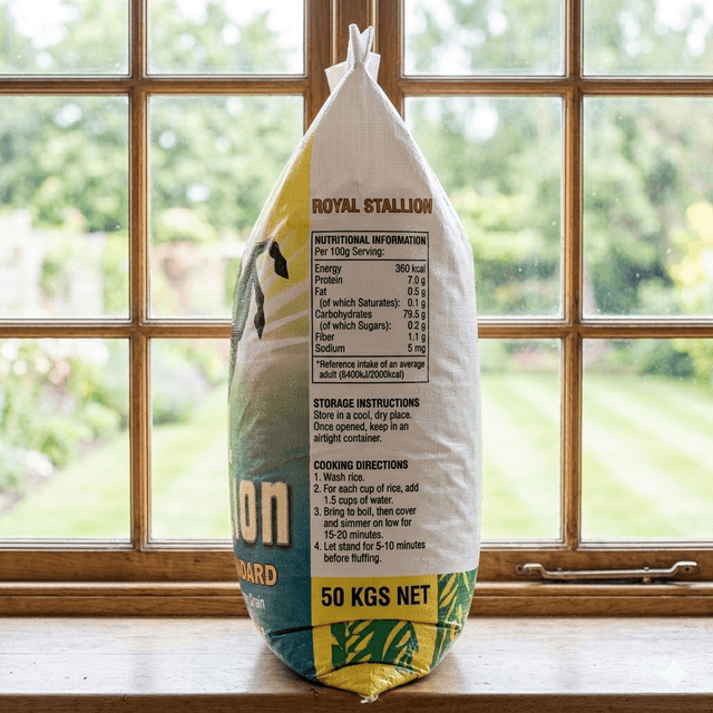 Royal Stallion Parboiled Rice 50kg — by Royal Stallion — Rice from NG — Afrizonemart — view 3