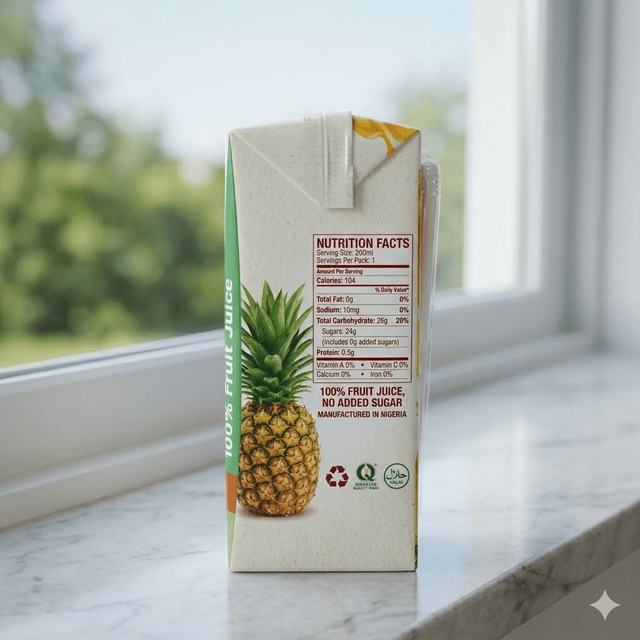 Chivita 100% Pineapple Juice 18cl — by Chivita — Fruit Juices from NG — Afrizonemart — view 2