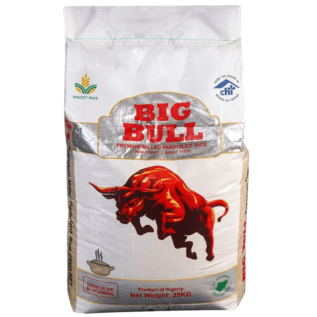 Big Bull Parboiled Rice 25kg — by Big Bull — Rice from NG — Afrizonemart — view 2