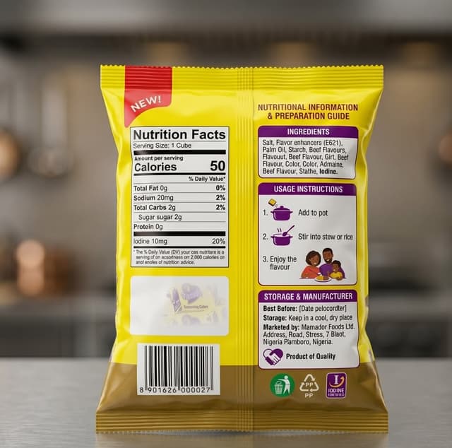 Mamador Chicken Cubes 50pcs — by Mamador — Spices Seasonings from NG — Afrizonemart — view 2