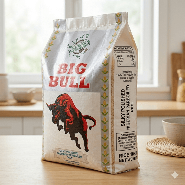 Big Bull Parboiled Rice 10kg — by Big Bull — Rice from NG — Afrizonemart — view 3