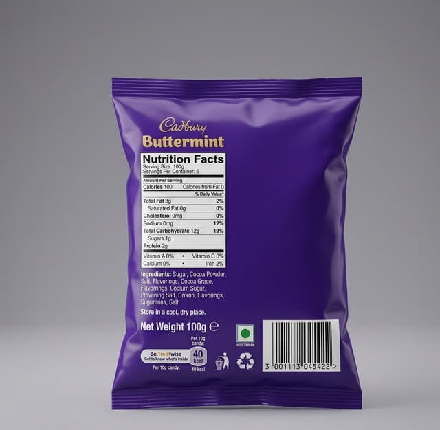Cadbury Buttermint 100g — by Cadbury — Snacks Biscuits from NG — Afrizonemart — view 2