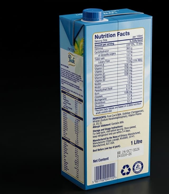 Peak Plain Yoghurt 1L — by Peak — Milk Dairy from NG — Afrizonemart — view 2