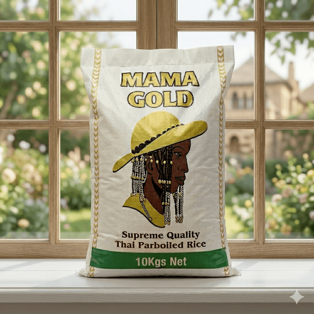 Mama Gold Parboiled Rice 10kg — by Mama Gold — Rice from NG — Afrizonemart