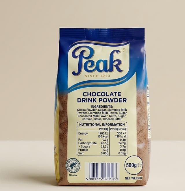 Peak Choco Drink Powder 500g — by Peak — Beverages Tea Coffee from NG — Afrizonemart — view 2