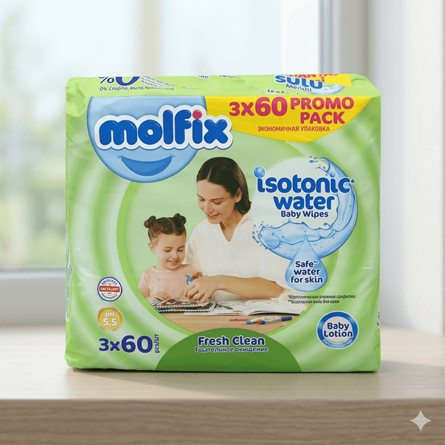 Molfix Wet Wipes 60 Count Pack of 3 — by Molfix — Wipes from NG — Afrizonemart