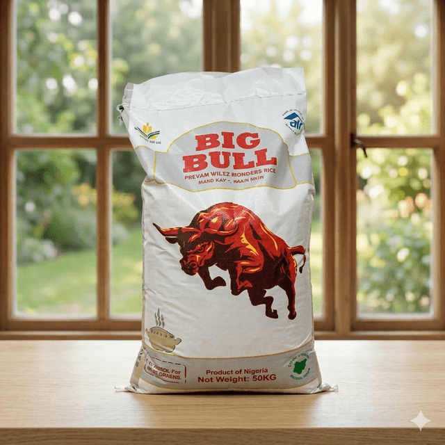 Big Bull Parboiled Rice 50kg — by Big Bull — Rice from NG — Afrizonemart — view 2