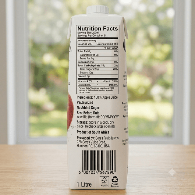 Ceres Apple 1L — by Ceres — Fruit Juices from ZA — Afrizonemart — view 2