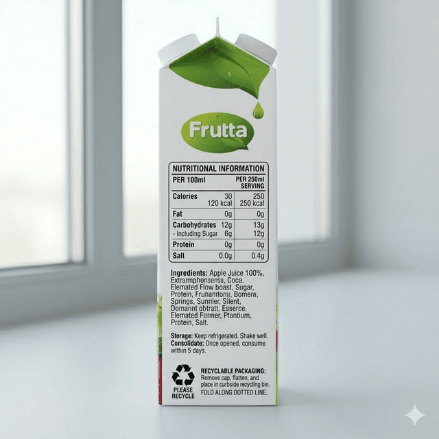Frutta Apple Juice 1L — by Frutta — Nectar Juice Drinks from NG — Afrizonemart — view 2