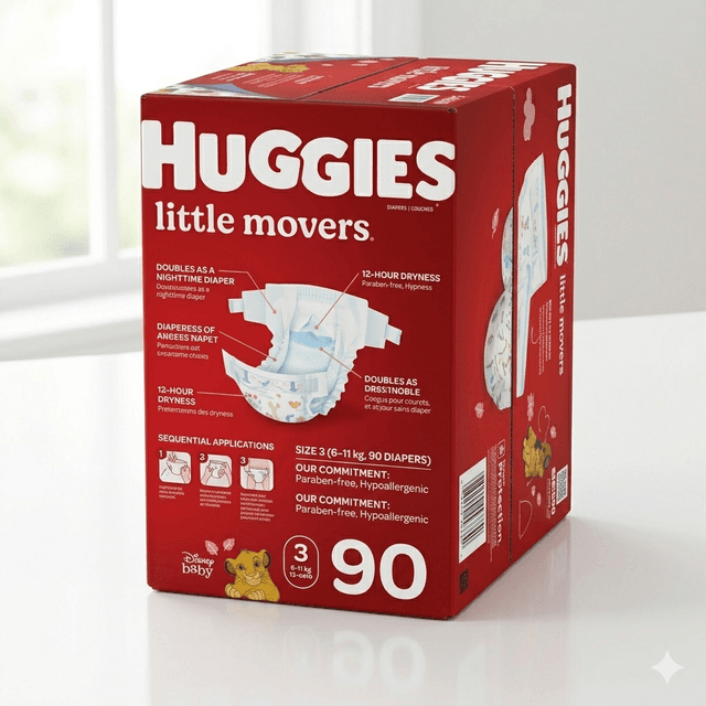 Huggies Little Movers Size 3 (90 count) — by Huggies — Diapers from NG — Afrizonemart — view 2