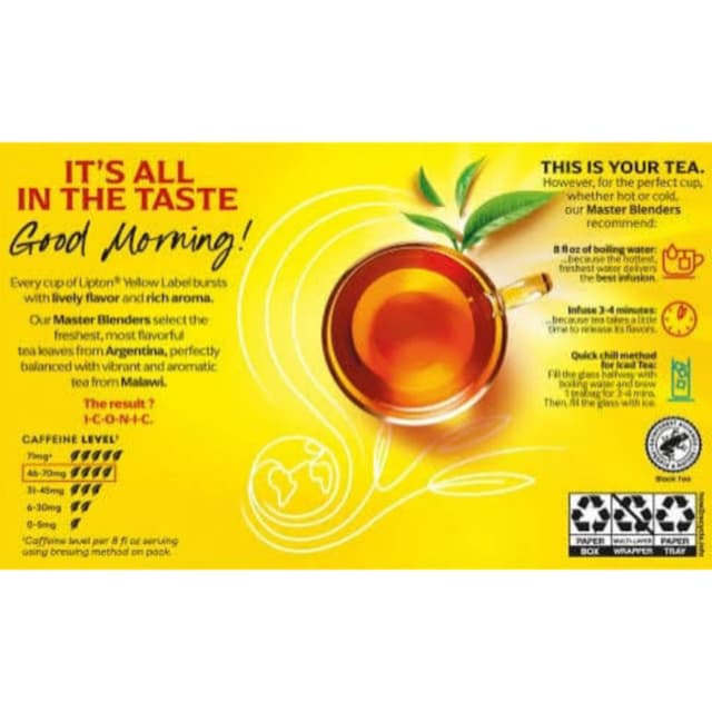Lipton Yellow Label Tea 100 Bags — by Lipton — Beverages Tea Coffee from NG — Afrizonemart — view 2