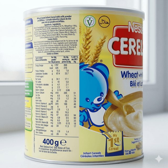 Nestle Cerelac Wheat with Milk 400g — by Cerelac — Cereals from NG — Afrizonemart — view 2