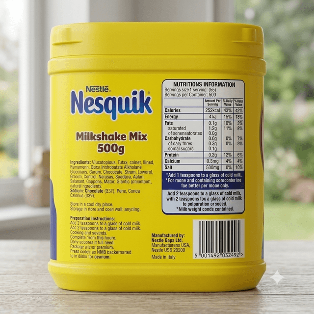 Nesquik Chocolate Powder 500g — by Nesquik — Powdered Drinks from ZA — Afrizonemart — view 2