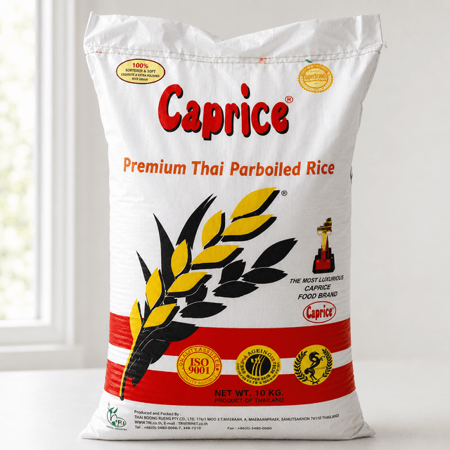 Caprice Parboiled Rice 10kg — by Caprice — Rice from TH — Afrizonemart — view 2