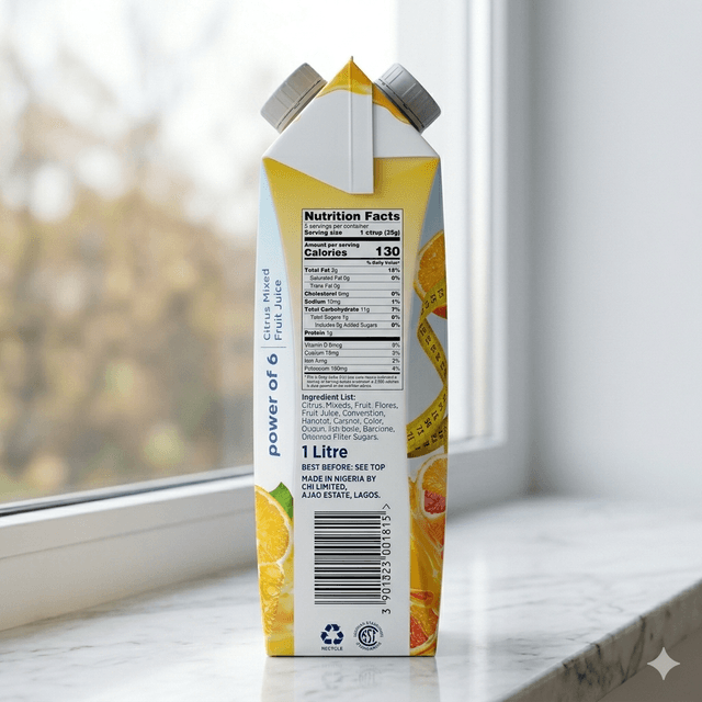 Chivita Active Five Alive Multi-Vitamin 1L — by Chivita Active — Nectar Juice Drinks from NG — Afrizonemart — view 2