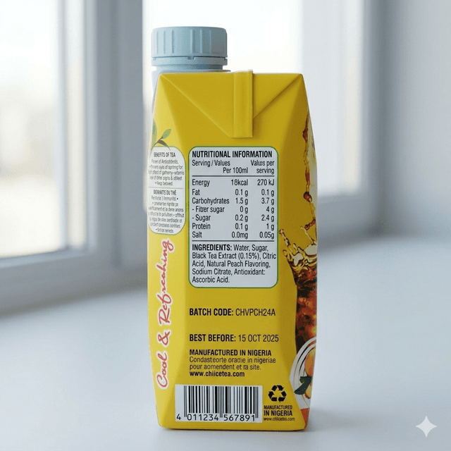 Chivita Ice Tea Peach 31.5cl — by Chivita Ice Tea — Ice Tea from NG — Afrizonemart — view 2