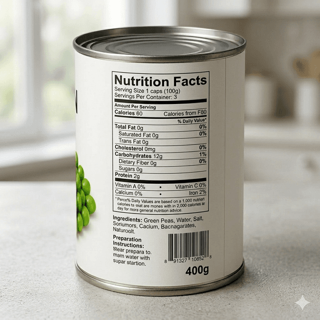 Green Peas Canned 400g — by Local — Canned Goods from NG — Afrizonemart — view 2