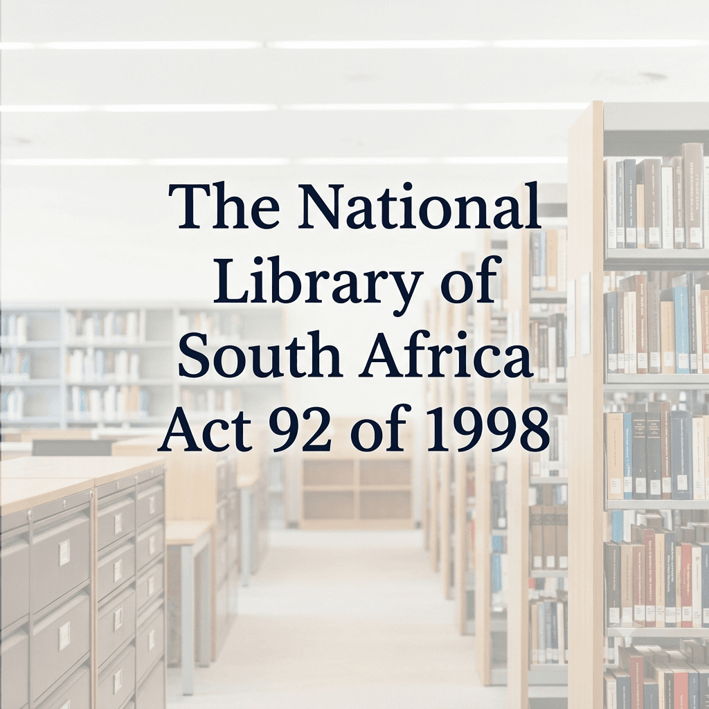 The National Library of South Africa Act 92 of 1998