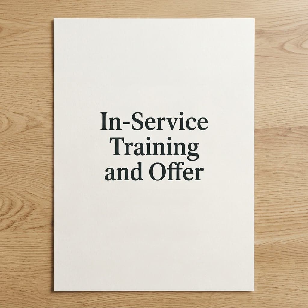 In-Service Training and Offer