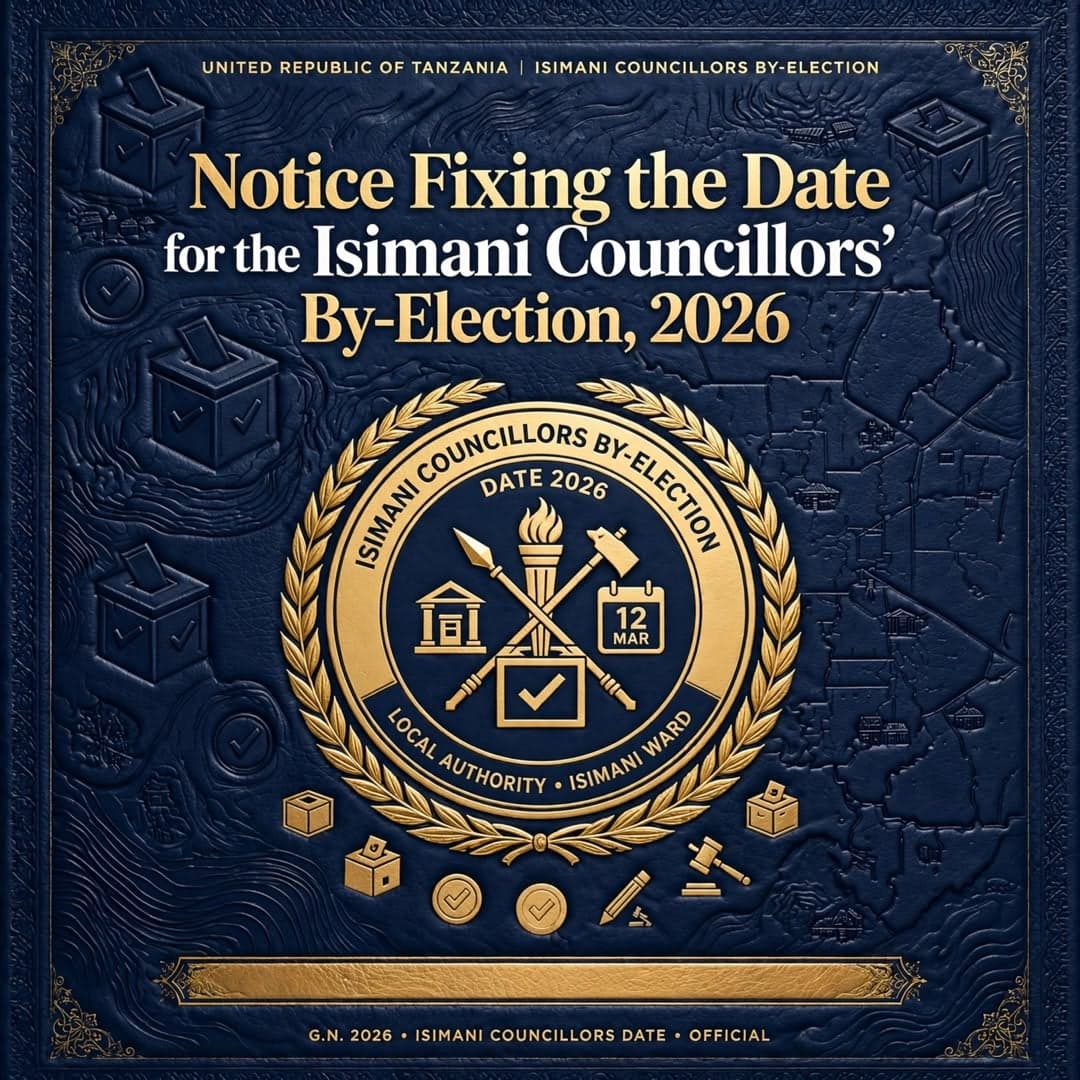Notice Fixing the Date for the Isimani Councillors’ By-Election, 2026