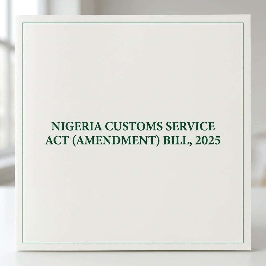 Nigeria Customs Service Act (Amendment) Bill, 2025