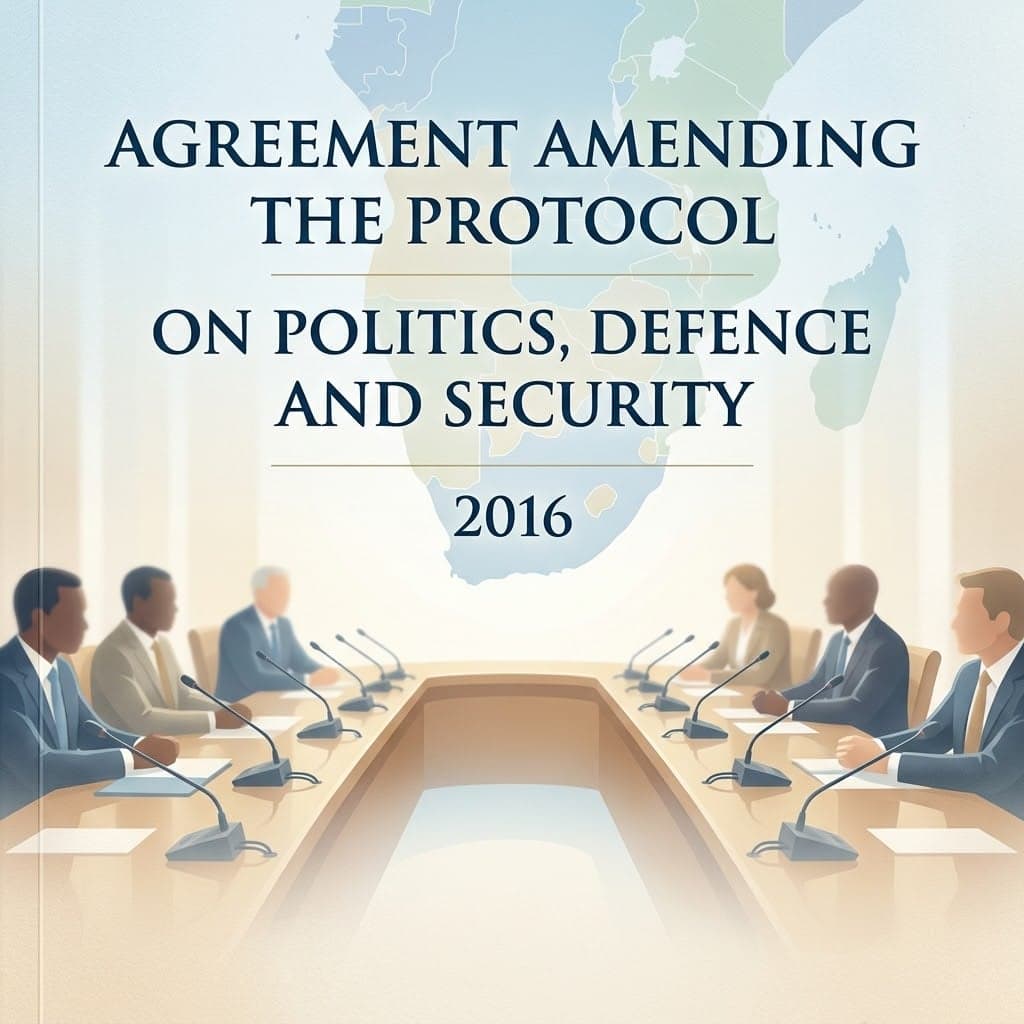 Agreement Amending the Protocol on Politics, Defence and Security - English - 2016 - Signature Page Updated - Zambia - August 2018