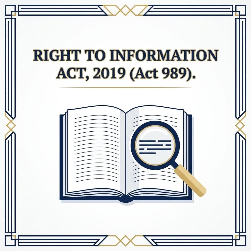 Right to Information Act, 2019 (Act 989)