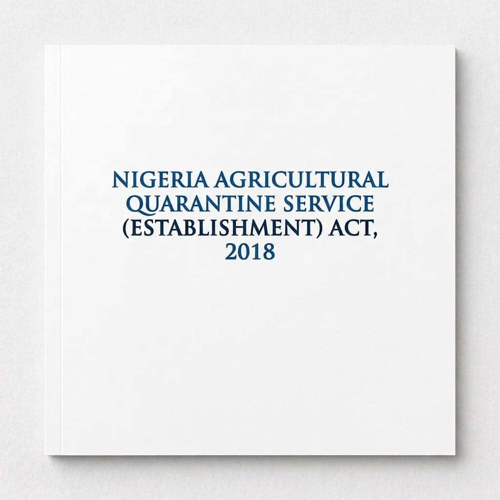 Nigeria Agricultural Quarantine Service (Establishment) Act, 2018