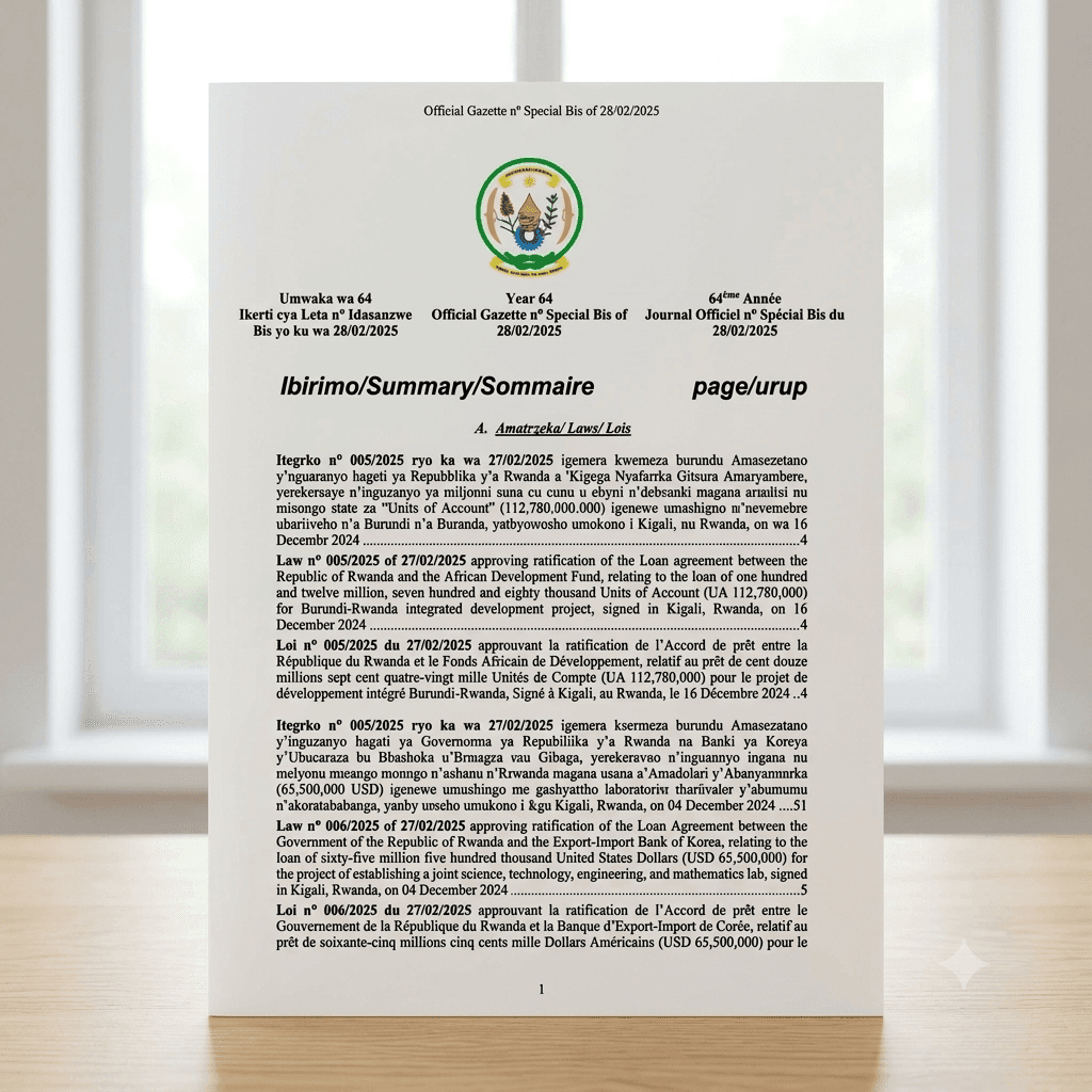 Rwanda Presidential Order No. 007/01 of 27 February 2025 on the Joint Science, Technology, Engineering and Mathematics Laboratory Project