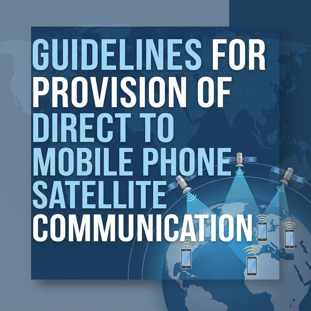Guidelines for Provision of Direct to Mobile Phone Satellite Communication