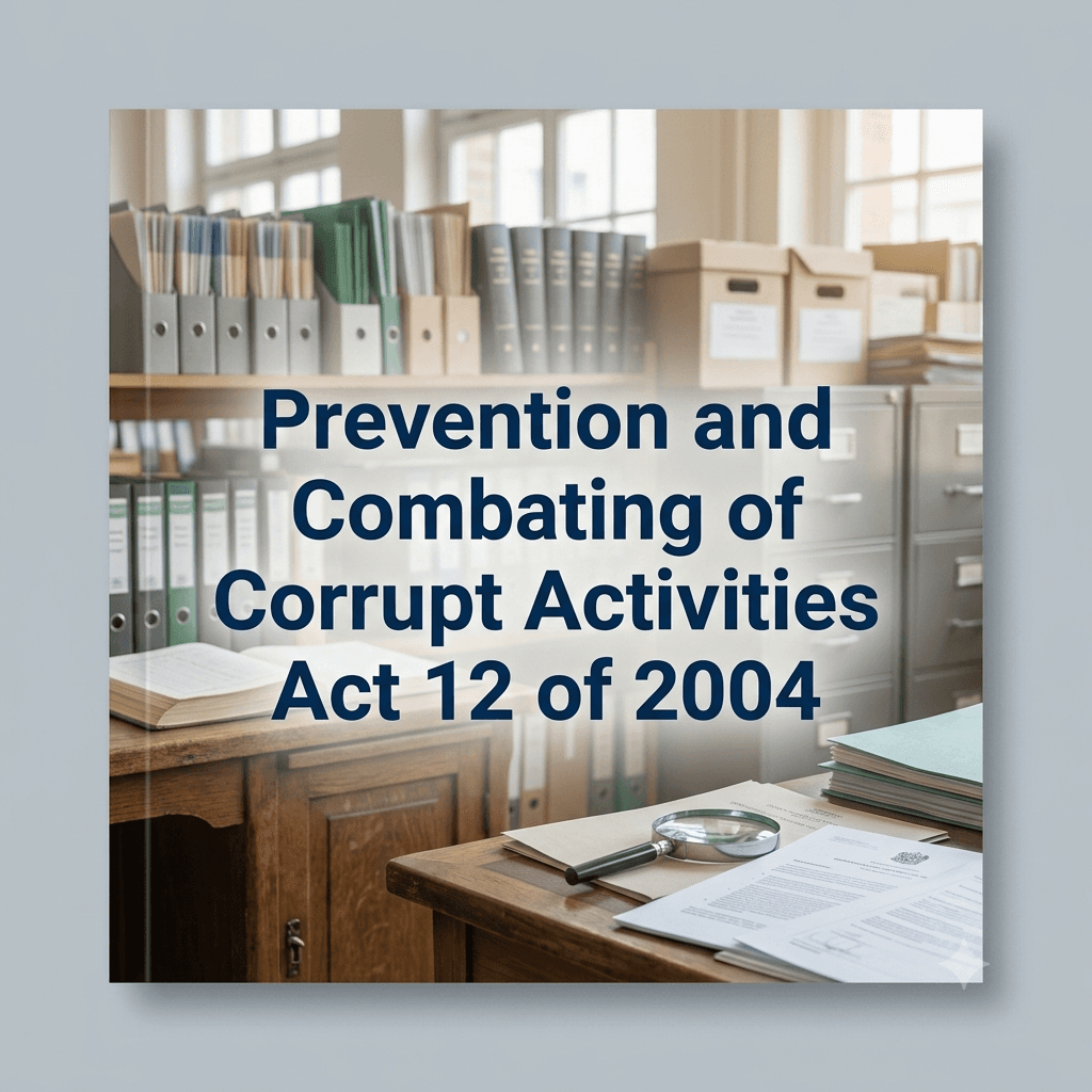 Prevention and Combating of Corrupt Activities Act 12 of 2004