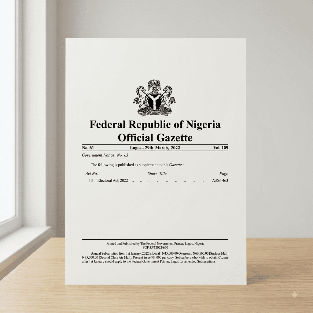 Nigeria's Electoral Act, 2022