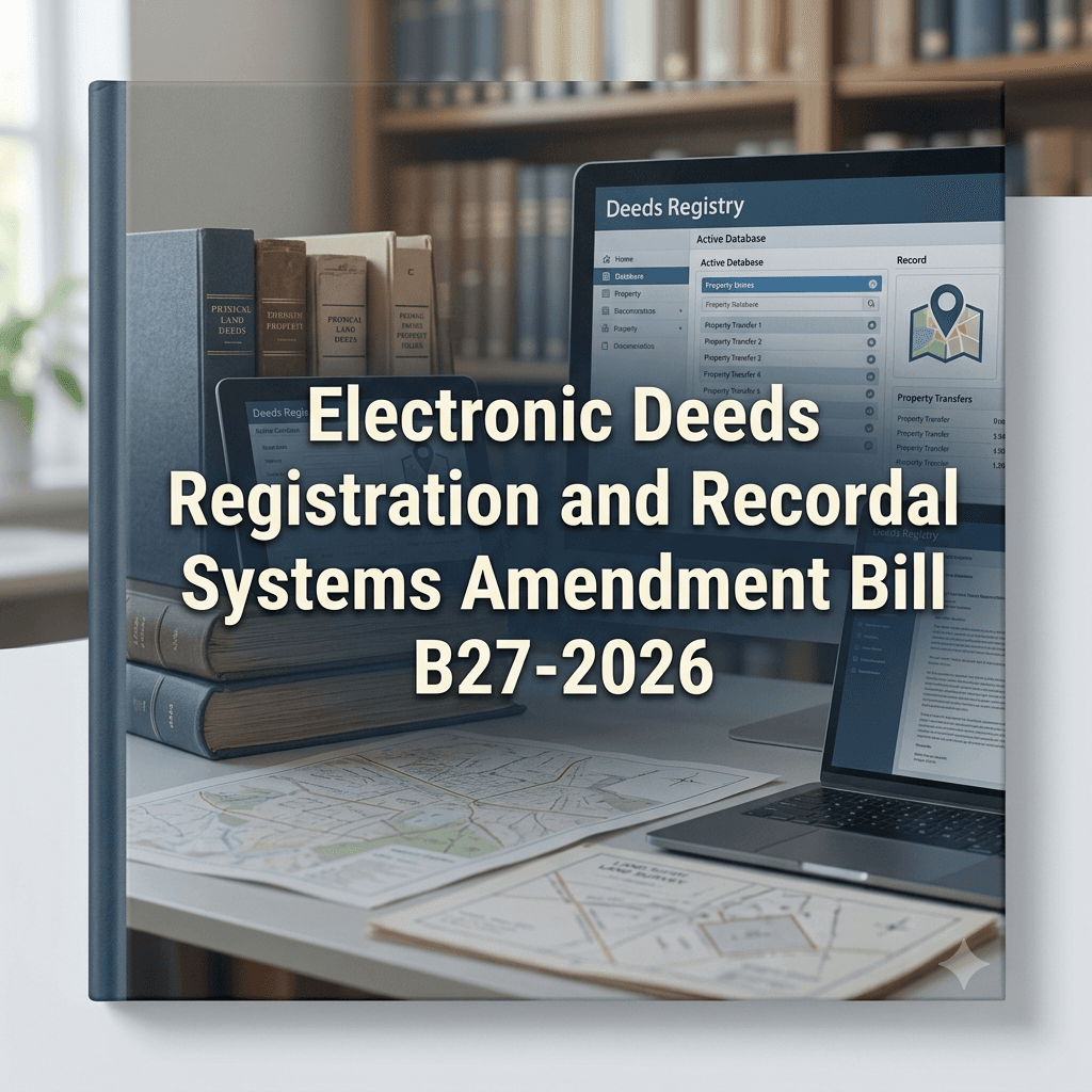 Electronic Deeds Registration and Recordal Systems Amendment Bill (B27-2026)