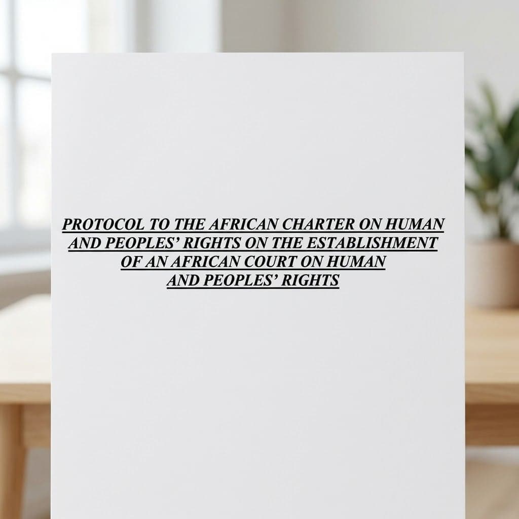 Protocol to the African Charter on Human and Peoples’ Rights on the Establishment of an African Court on Human and Peoples’ Rights