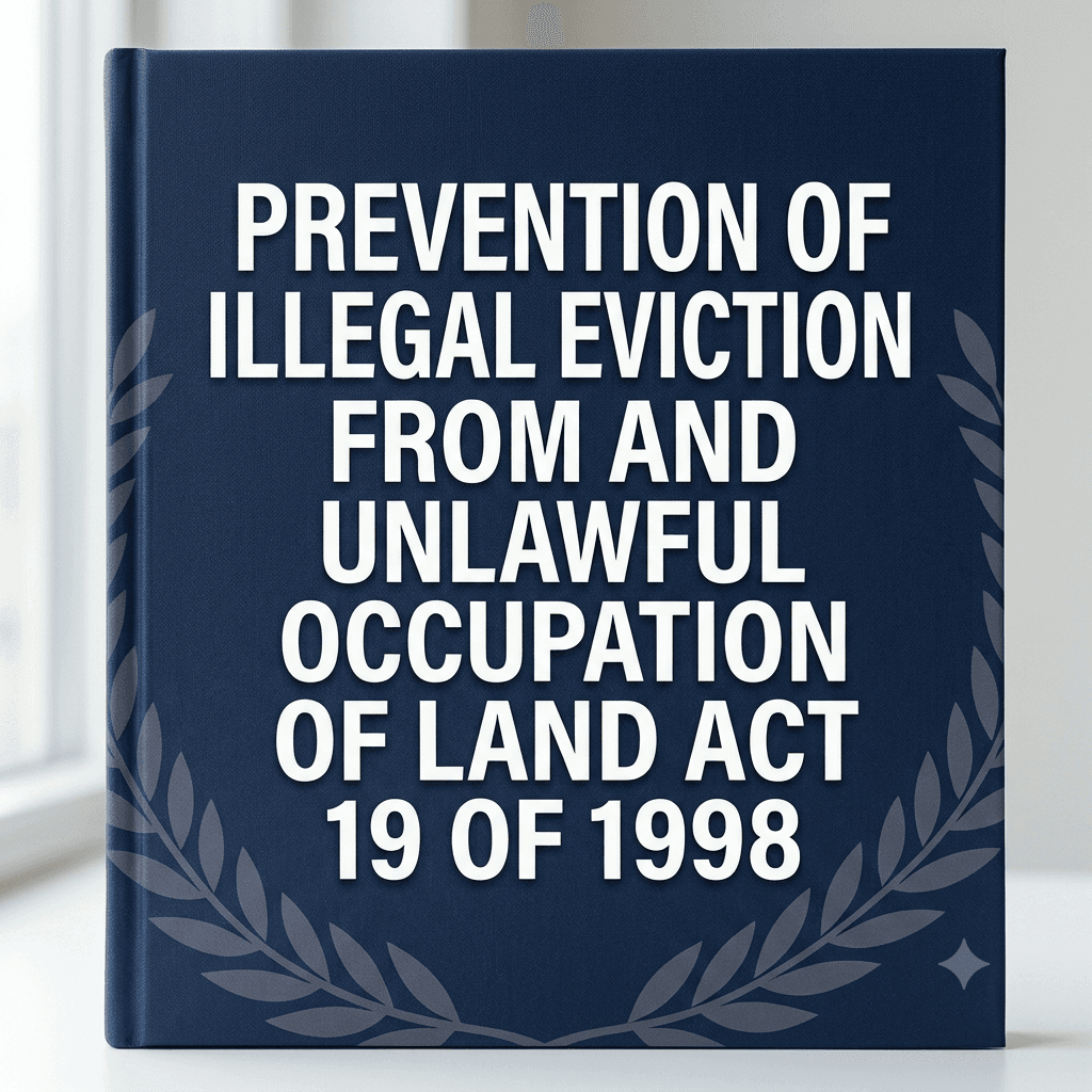 Prevention of Illegal Eviction from and Unlawful Occupation of Land Act 19 of 1998