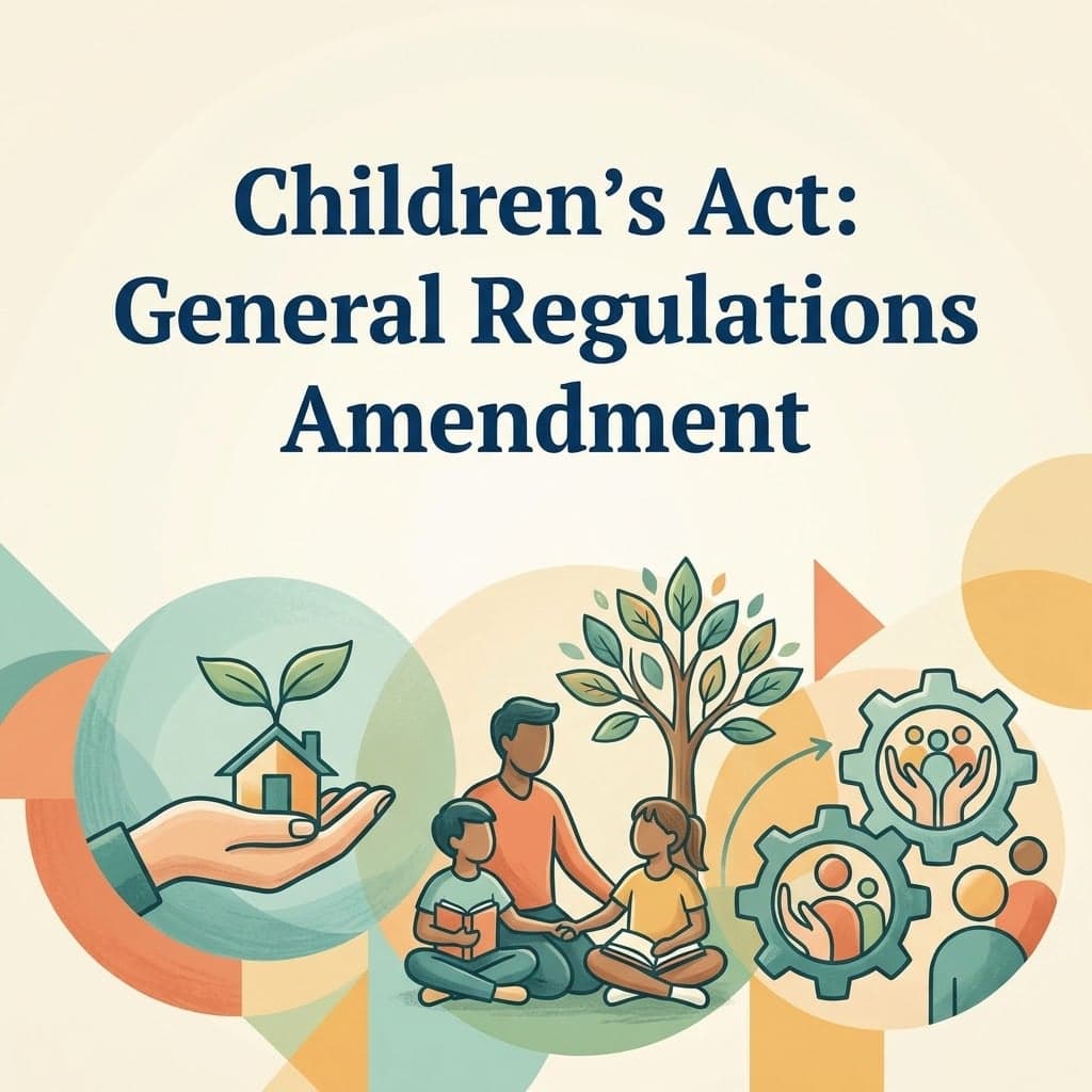 Children's Act: General Regulations Amendment