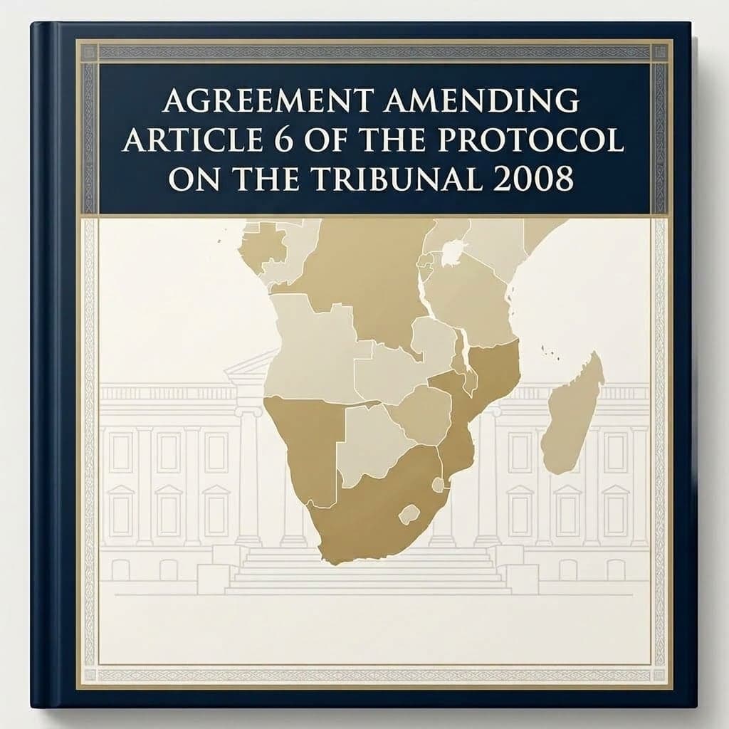 Agreement Amending Article 6 of the Protocol on the Tribunal 2008 - English