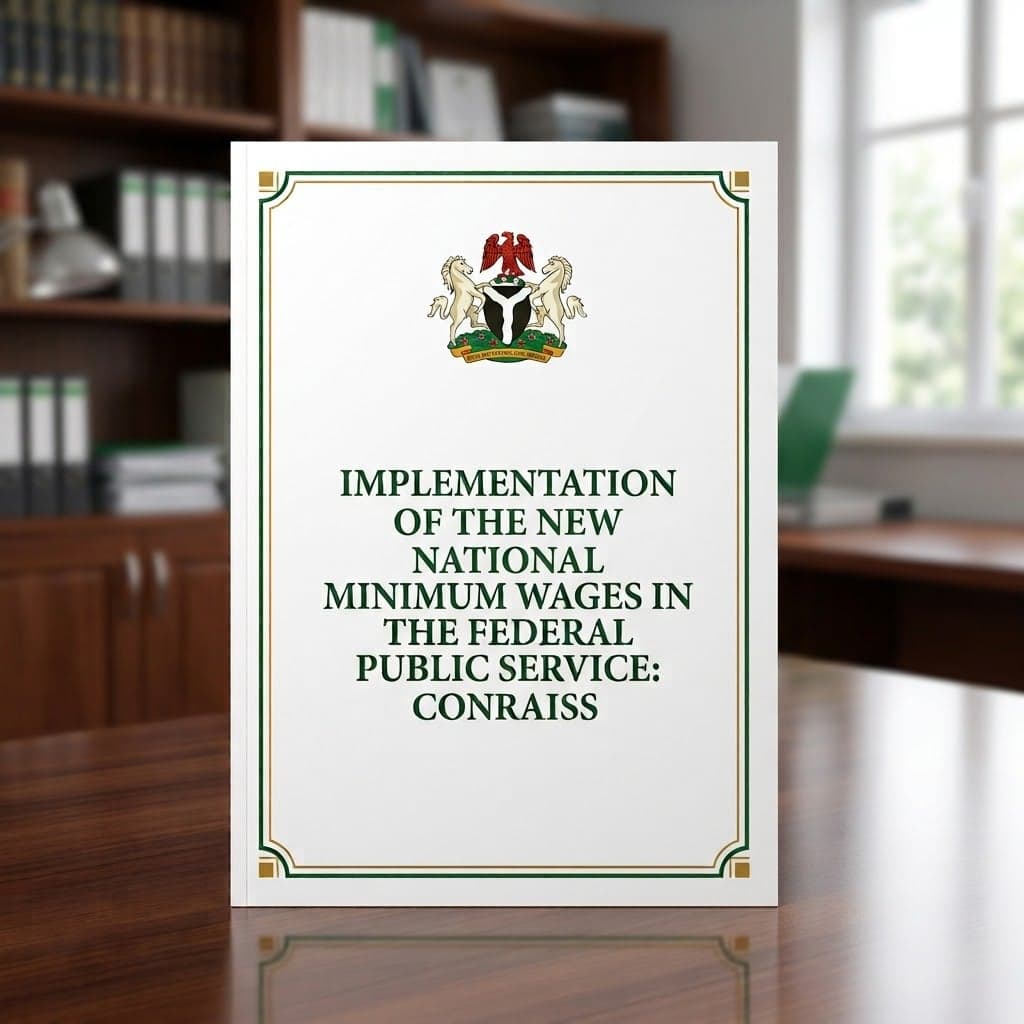 Nigeria Implementation of the new national minimum wages in the federal public service: the consolidated research and allied institutions salary structure (CONRAISS)