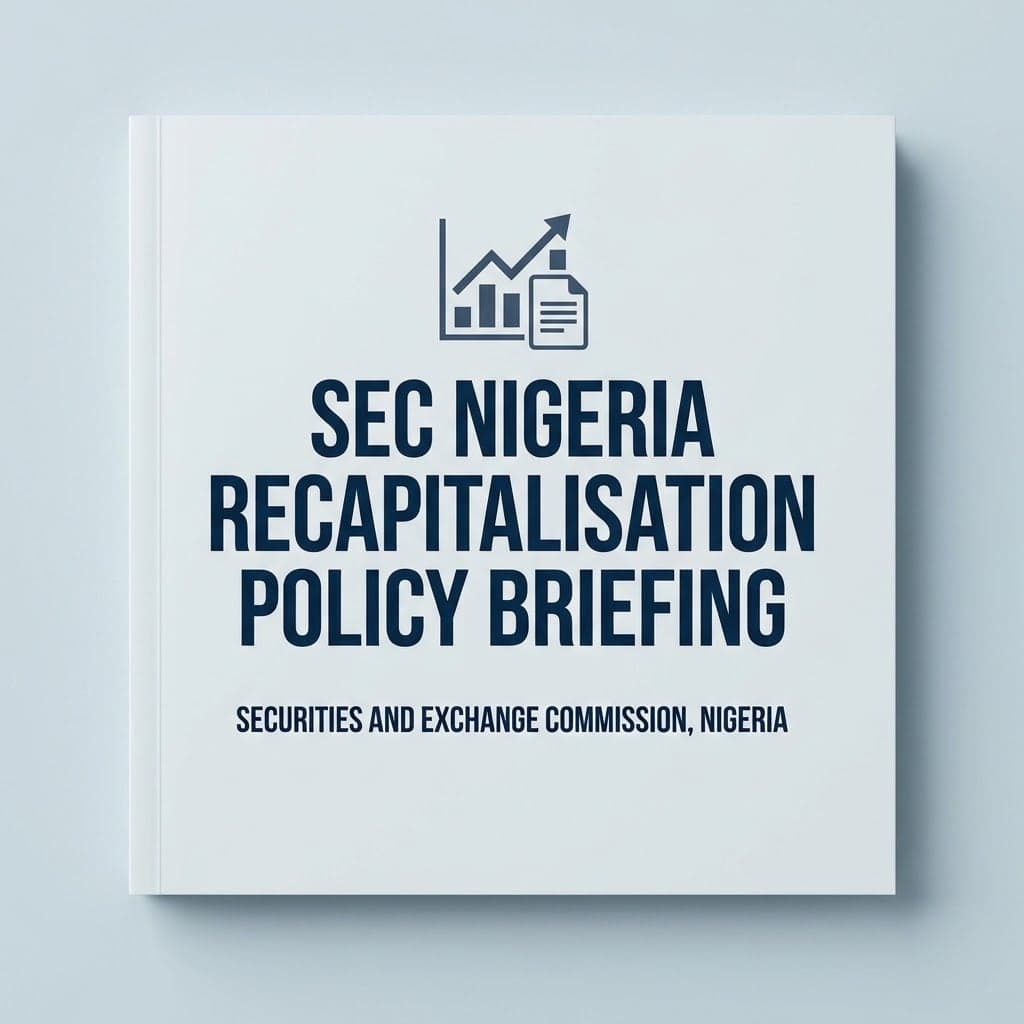 Securities and Exchange Commission Nigeria Recapitalisation Policy Briefing