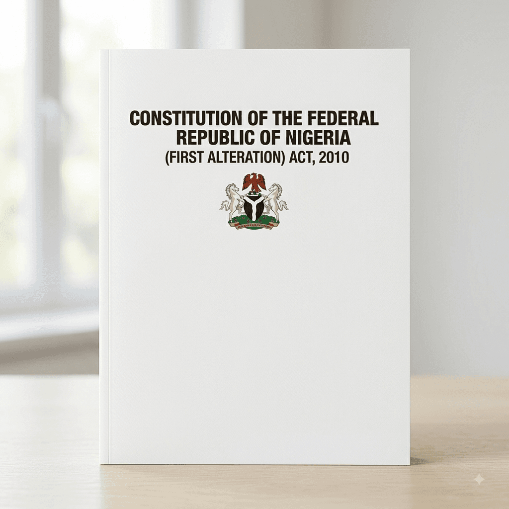 Constitution of the Federal Republic of Nigeria (First Alteration) Act, 2010
