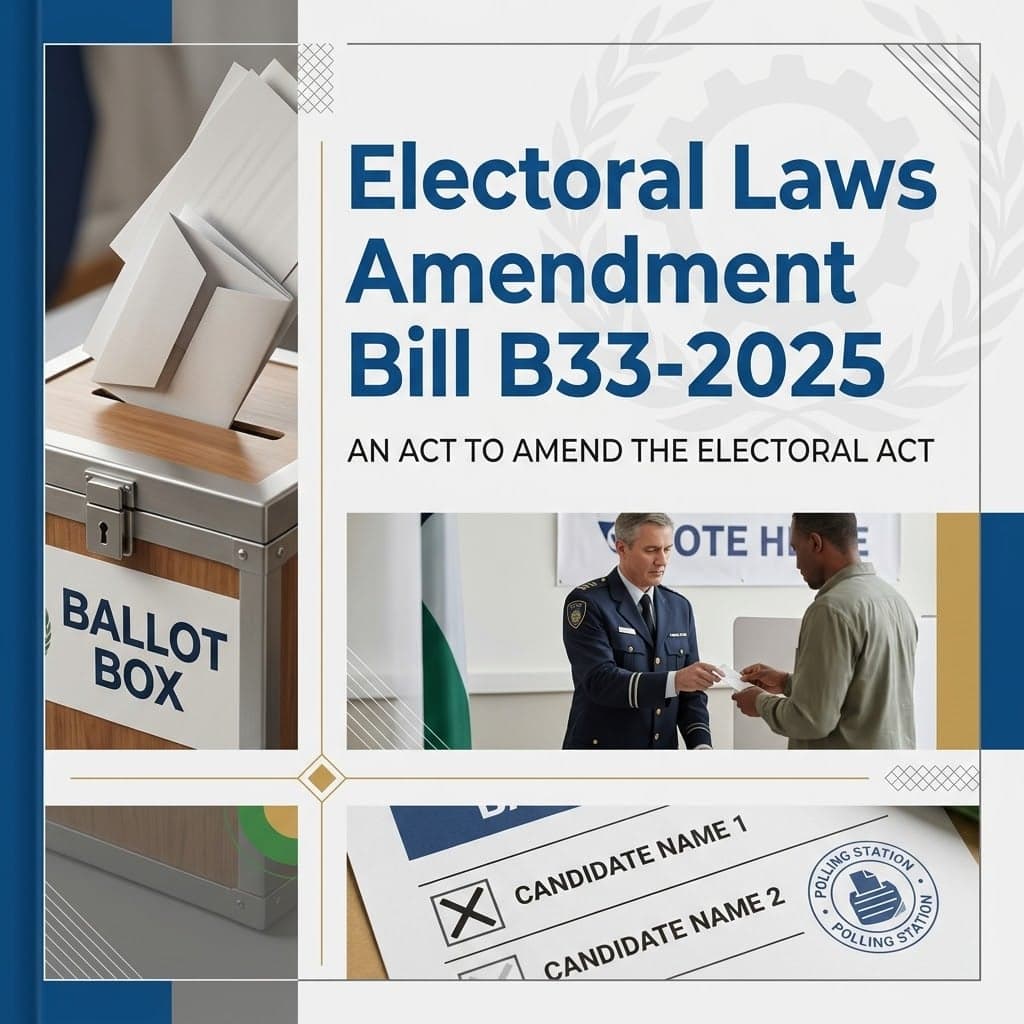 Electoral Laws Amendment Bill B33-2025