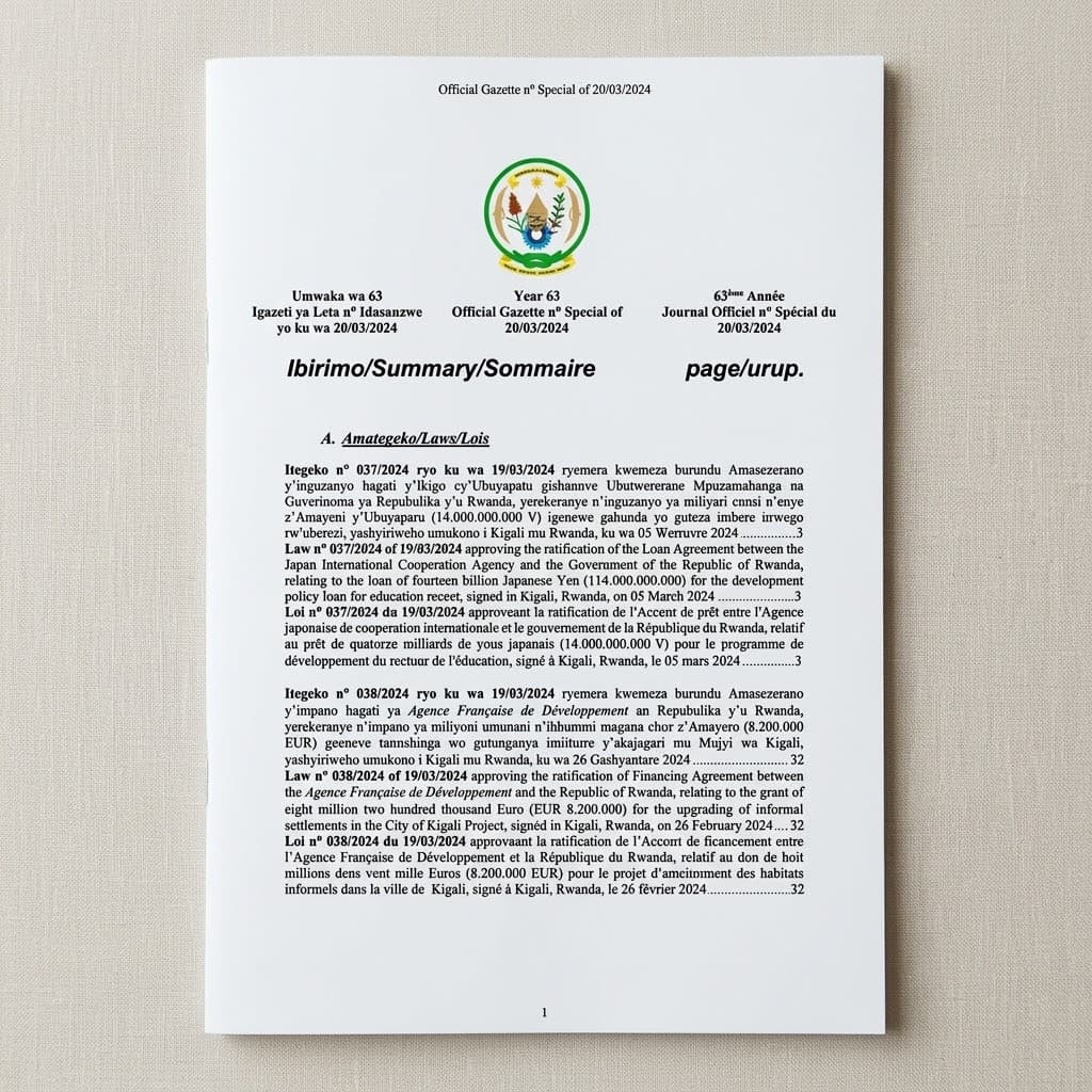 Law No. 037/2024 — Japan International Cooperation Agency Loan for Education Sector Development